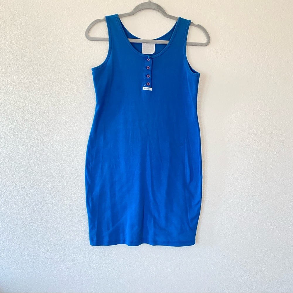 Vintage Esprit Vibrant Blue Mini Tank Dress